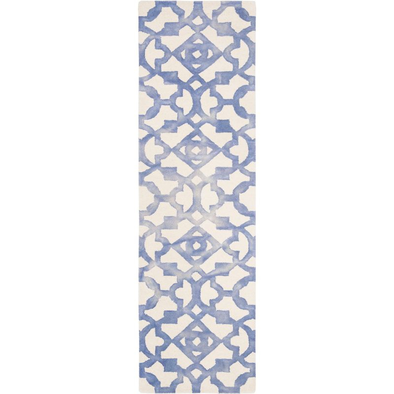 Dip Dye DDY717 Hand Tufted Indoor Runner - Ivory/Blue - 2'3"x8' - Safavieh