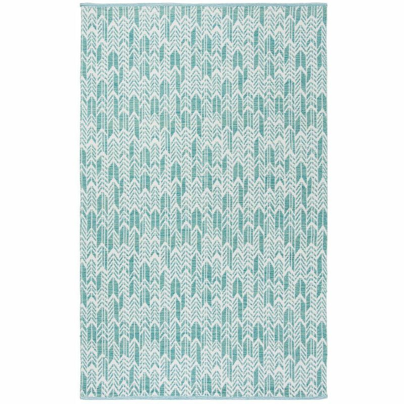 Montauk MTK609 Hand Woven Indoor Area Rug - Aqua/Ivory - 5'x8' - Safavieh