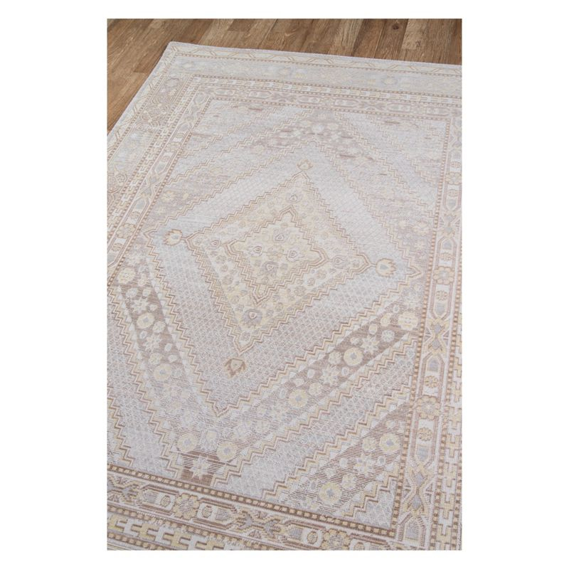 4'x6' Shapes Geometric Loomed Area Rug Gray - Momeni: Modern Indoor Low Pile Polyester Rectangle, Spot Clean