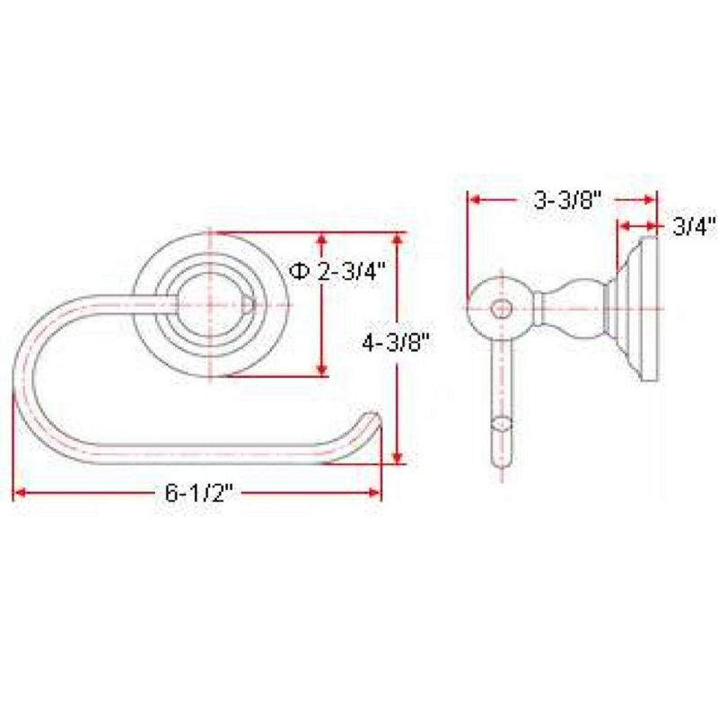 Calisto Euro Wall Mounted Toilet Paper Holder Oil Rubbed Bronze - Design House: Zinc Material, 1 Year Limited Warranty