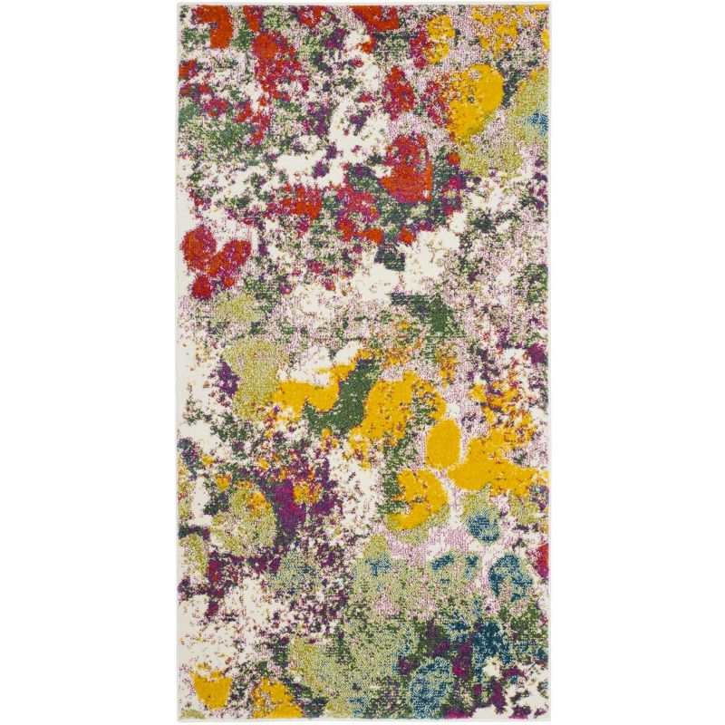 Watercolor WTC696 Power Loomed Indoor Accent Rug - Light Green/Rose - 2'7"x5' - Safavieh