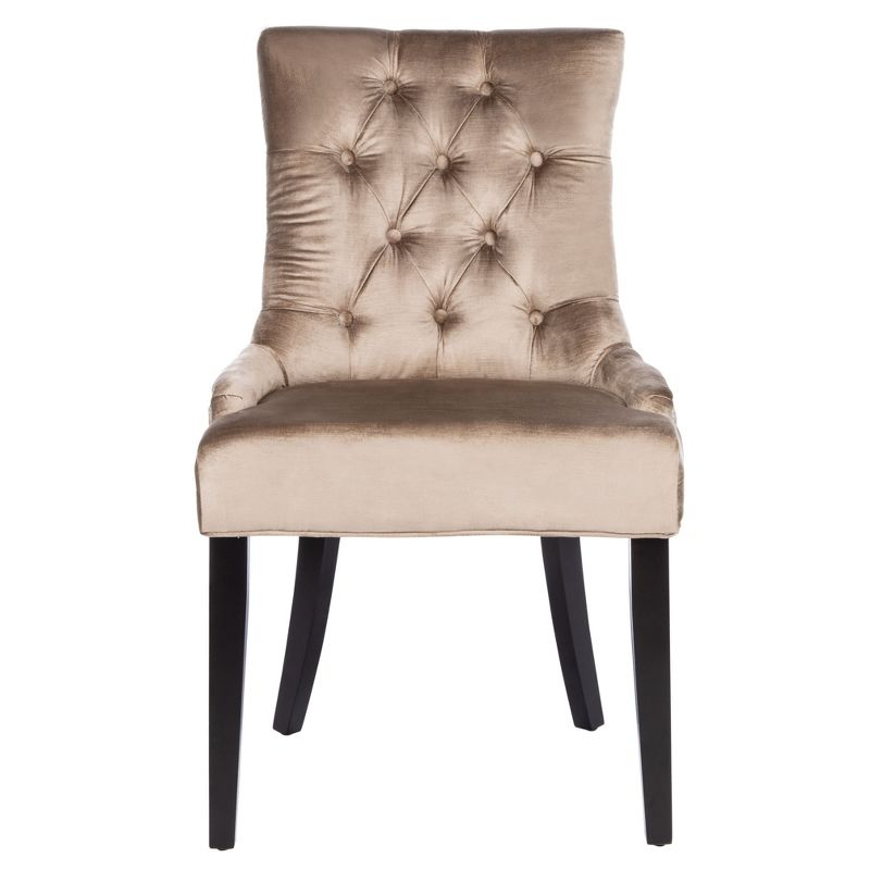 Abby 19''H Tufted Side Chairs (Set of 2)  Silver Nail Heads - Antique Sage - Safavieh