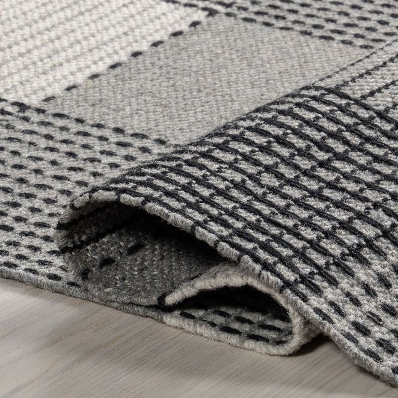 Nuloom Oregon Plaid Wool Area Rug, 6' x 9', Grey