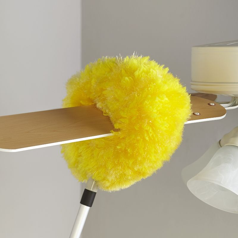 The Lakeside Collection Telescopic Duster with Yellow Brush Head for the Ceiling and High Fixtures