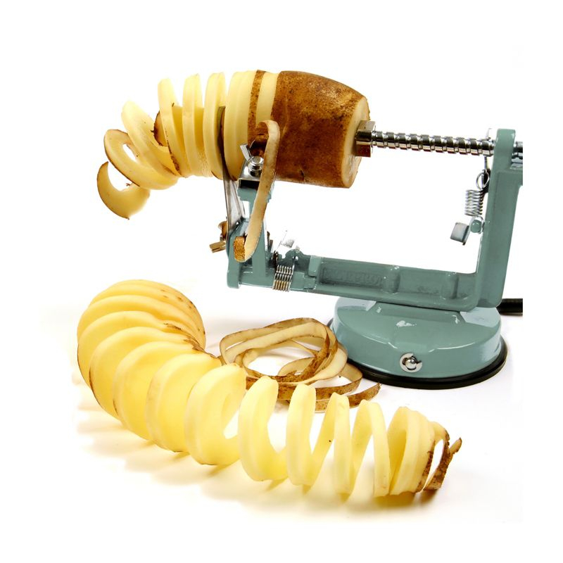 Norpro Apple-Master Parer, Slicer & Corer With Vacuum Base and Clamp for Rough Surfaces, Gray