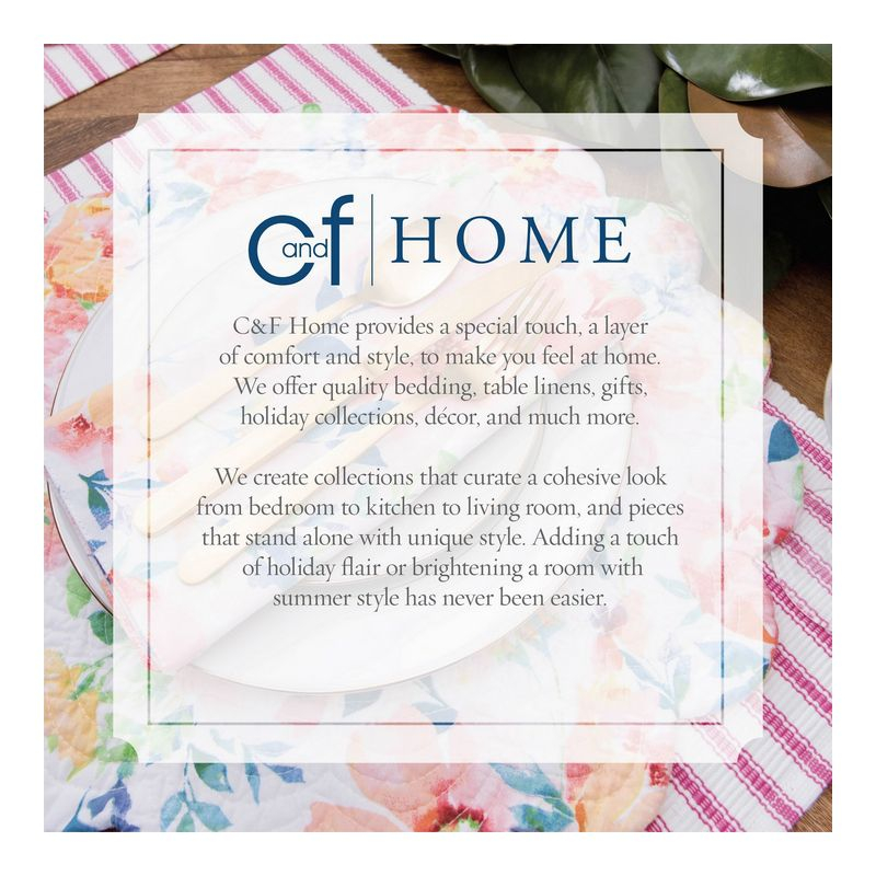 C&F Home Genevieve Floral Hardboard Placemat, Set of 6