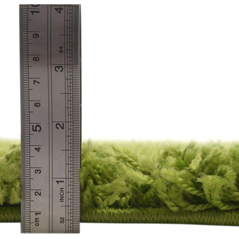 Unique Loom 2' 7 x 10' 0 Solid Shag Grass Green Area Rug