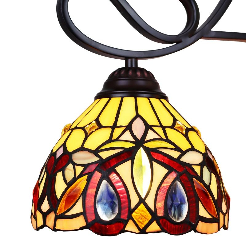 Chloe Lighting Serenity Victorian Tiffany-Style Dark Bronze 5 Light Large Chandelier 25" Wide