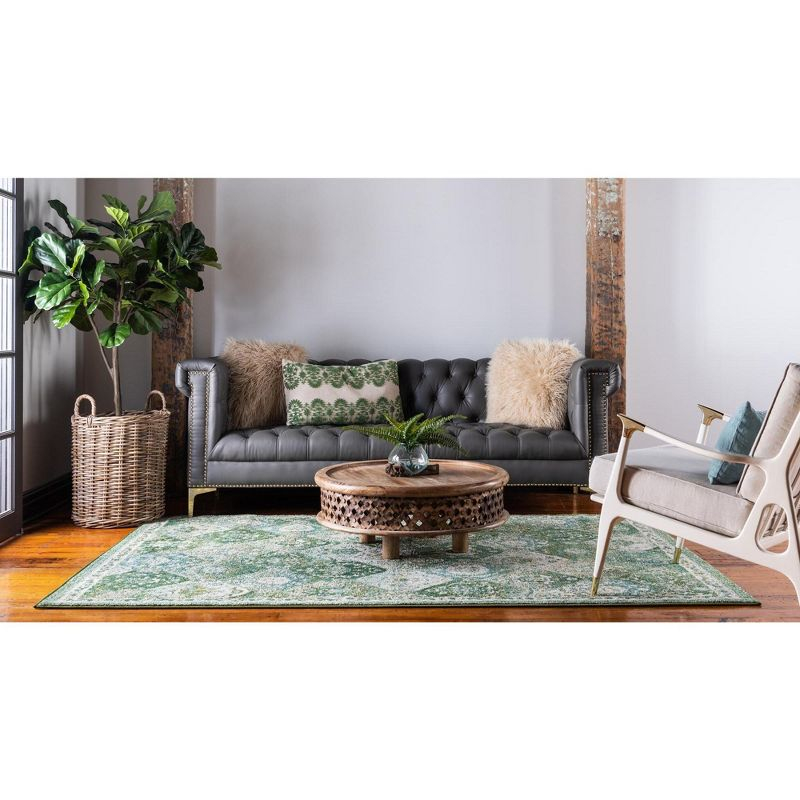 Unique Loom Penrose Collection Area Rug - Blake (3' 1" x 5' 3" Rectangle Green/Beige)