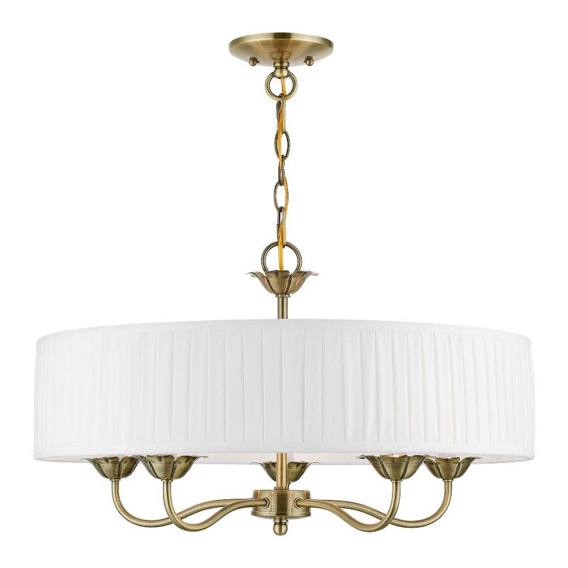 Livex Lighting Edinburgh 5 - Light Pendant in  Antique Brass