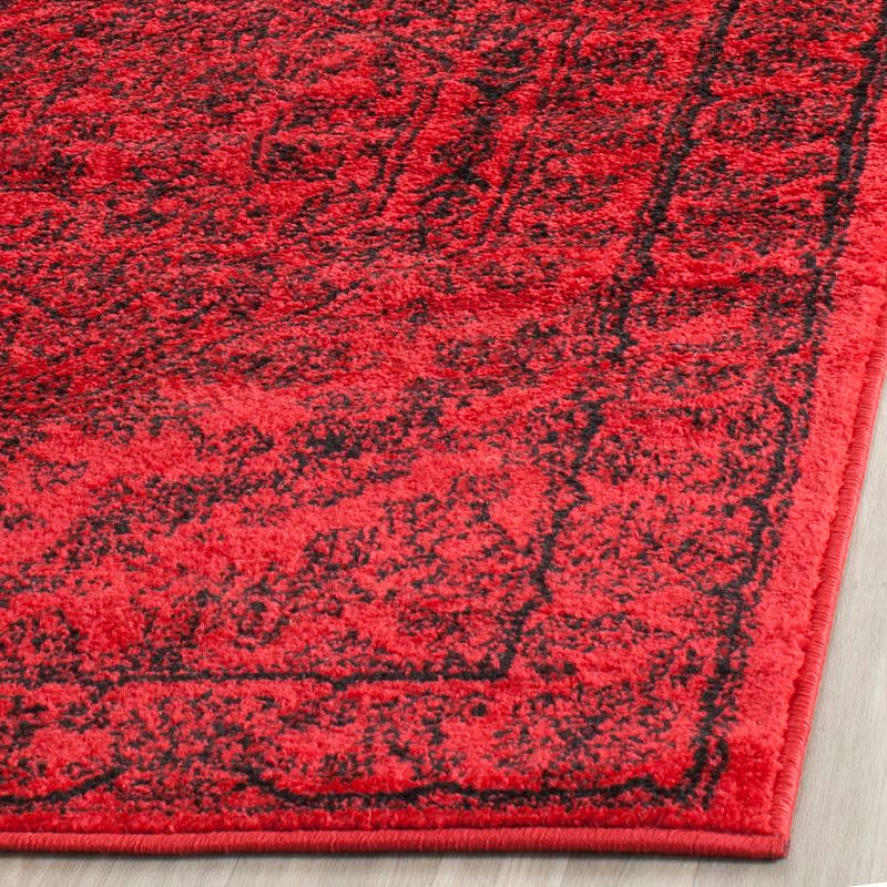 Adirondack ADR108 Power Loomed Area Rug - Red/Black - 6'x6' - Safavieh.