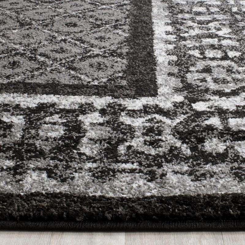 Adirondack ADR110 Machine Made Indoor Area Rug - Black/Silver - 9'x12' - Safavieh