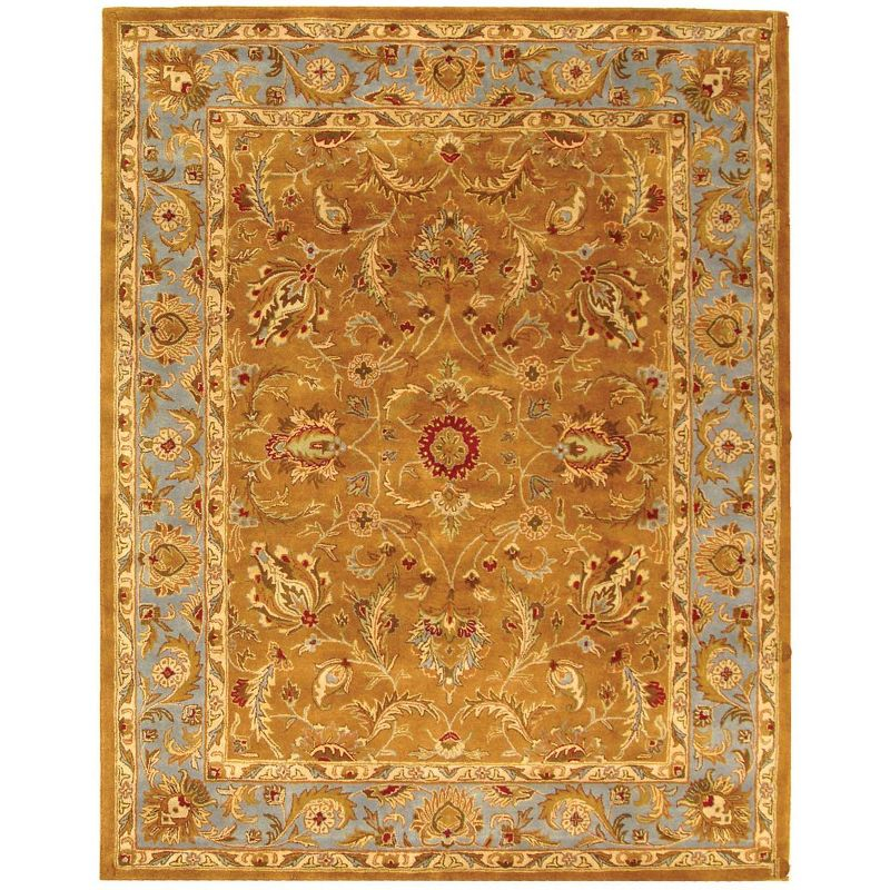 Heritage HG812 Hand Tufted Area Rug - Brown/Blue - 7'6"x9'6" - Safavieh.