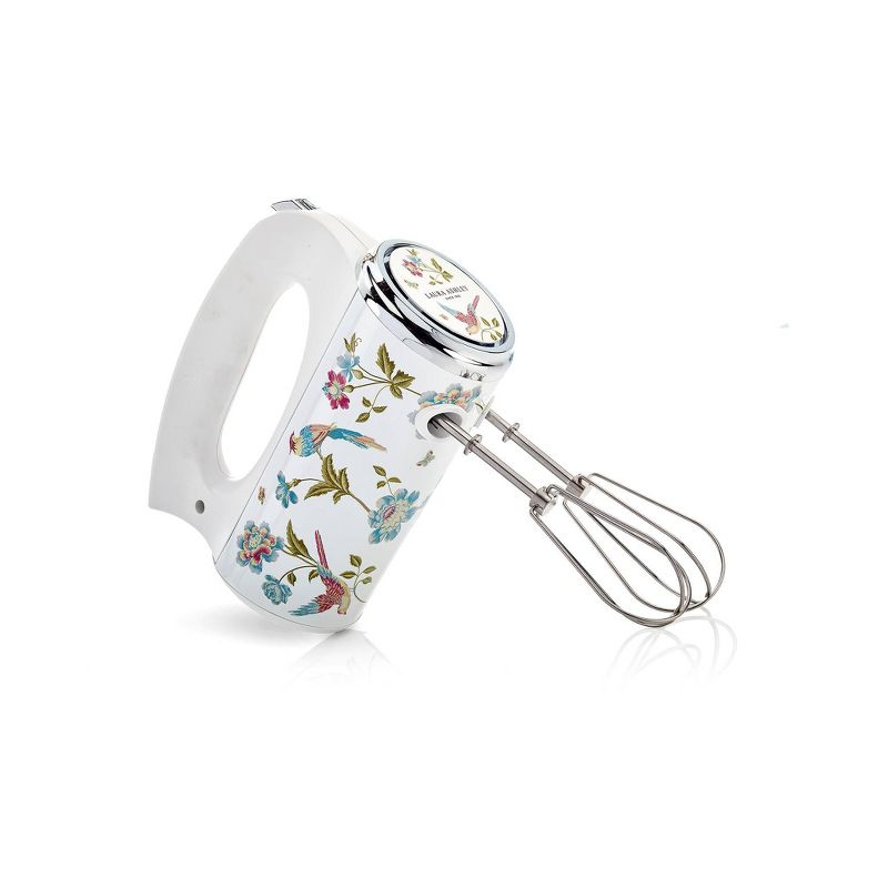 Laura Ashley Hand Mixer White: 300W, 5 Speeds, Stainless Steel, 1-Year Warranty