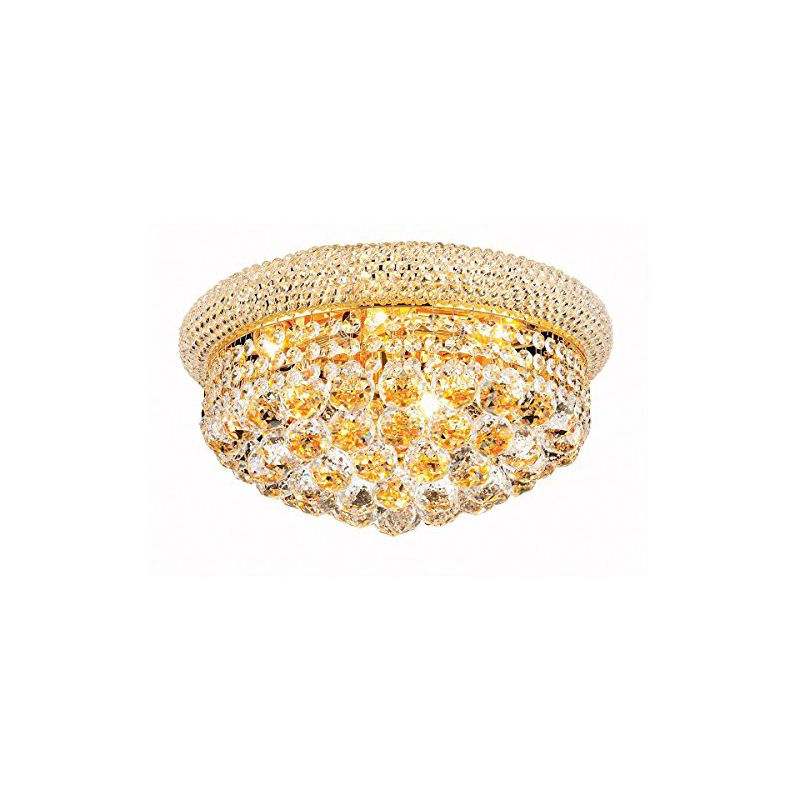 Elegant Lighting Primo 8 light Gold Flush Mount Clear Royal Cut Crystal