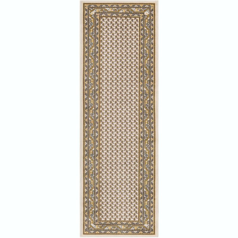 Unique Loom Williamsburg Collection Area Rug - Allover (2' 9" x 9' 10" Runner Beige/Gold)