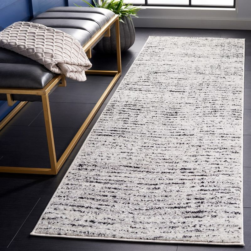 Adirondack ADR117 Machine Made Indoor Runner - Ivory/Silver - 2'-6"x22' - Safavieh