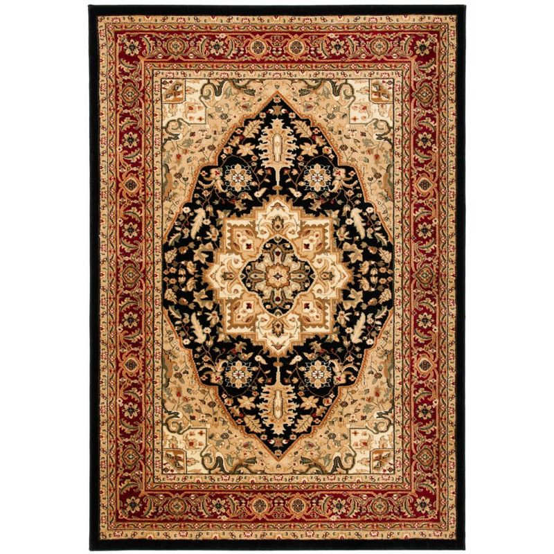Lyndhurst Heriz LNH330 Power Loomed Area Rug - Black/Red - 6'x9' - Safavieh