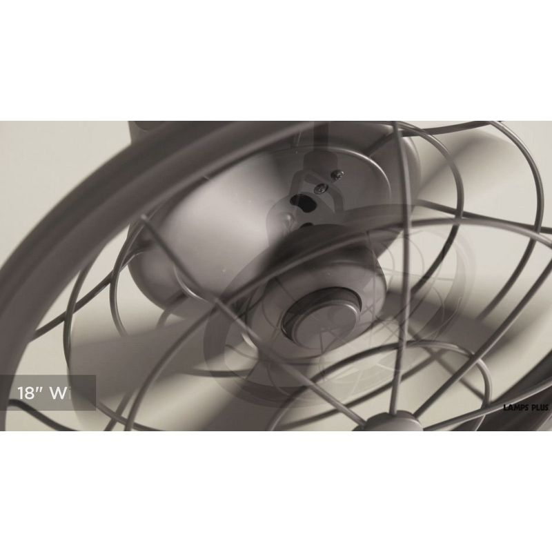 18" Casa Vieja Big Sky Mission Indoor Outdoor Ceiling Fan with Wall Control Mounted Adjustable Oil Rubbed Bronze Cage Damp Rated for Patio Exterior