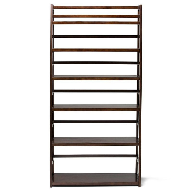 Simplihome Wide Bookcase, Acadian, Walnut