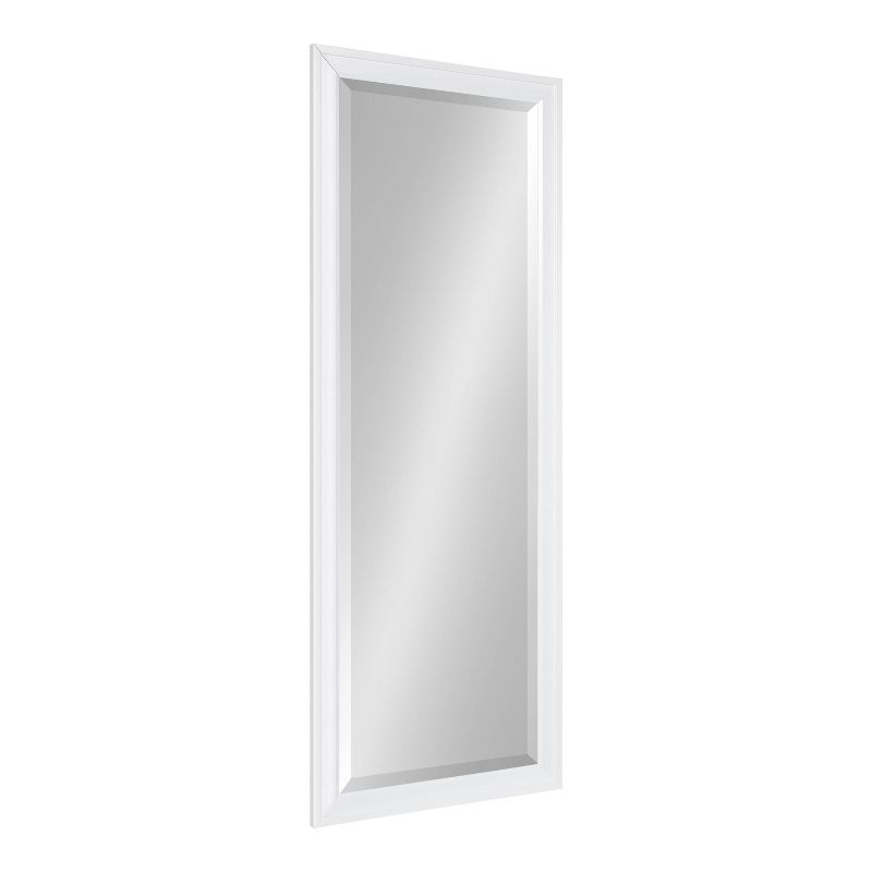 19.5" x 51.5" Bosc Full Length Wall Mirror White - DesignOvation: Modern Rectangle, No Assembly Required