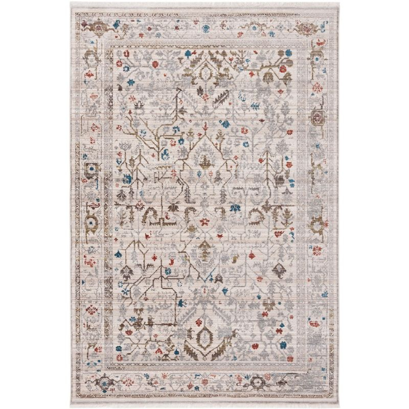 Vintage Persian VTP427 Power Loomed Area Rug - Ivory/Sage - 4'x6' - Safavieh.