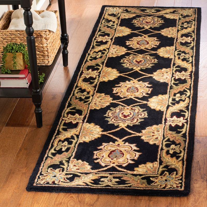 Heritage HG314 Handmade Runner Rug - 2'3"x20' - Black - Safavieh