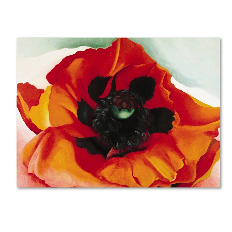 Trademark Fine Art -Georgia O'Keefe 'Poppy' Canvas Art - 18''x24''