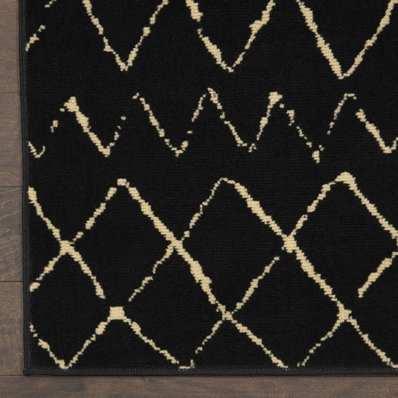 Nourison Grafix GRF04 Indoor Area Rug - Black 3'9" x 5'9"