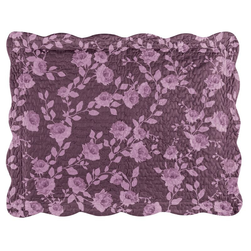 Winston Brands Unique Rose Design Scalloped Edge Pillow Sham | Wayfair