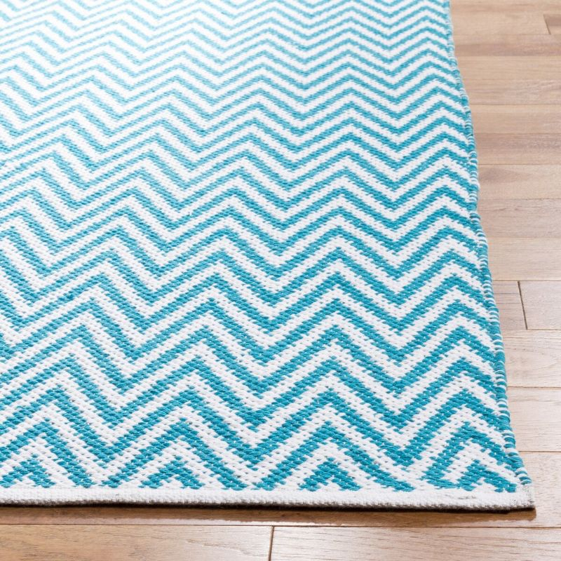Montauk MTK812 Hand Woven Indoor Area Rug - Turquoise/Ivory - 5'x7' - Safavieh.
