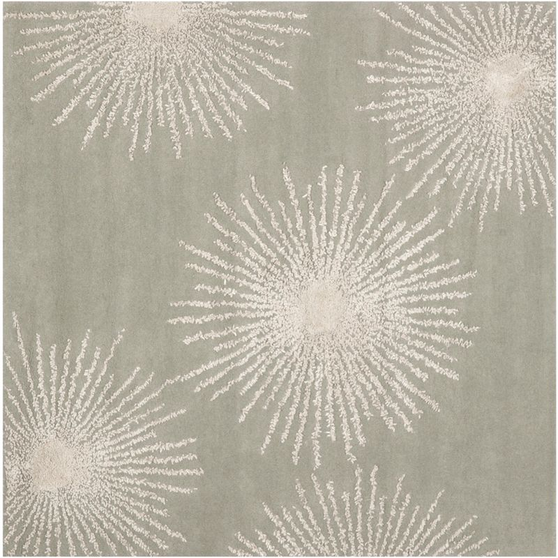 Soho SOH712 Hand Tufted Area Rug - Grey/Ivory - 6'x6' - Safavieh.