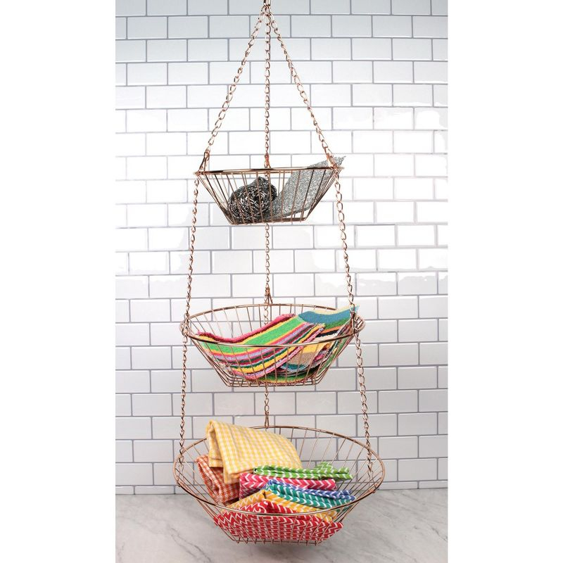 Wire Hanging Basket - Copper