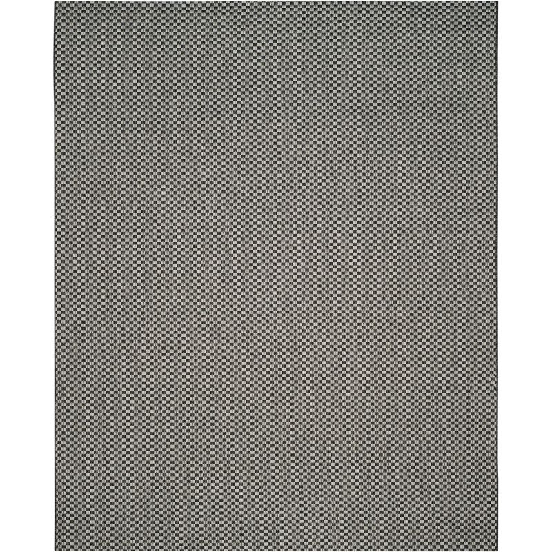 Courtyard CY8653 Power Loomed Indoor and Outdoor Area Rug - Black/Light Grey - 9'x12' - Safavieh