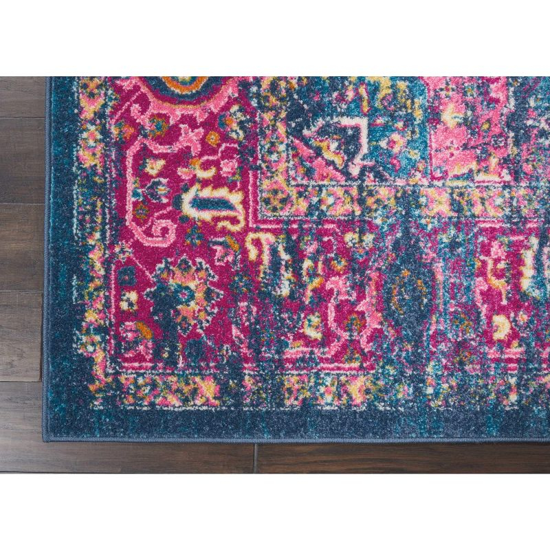 Nourison Passion Medallion Bohemian Indoor Rug Blue 6'7" x 9'6"