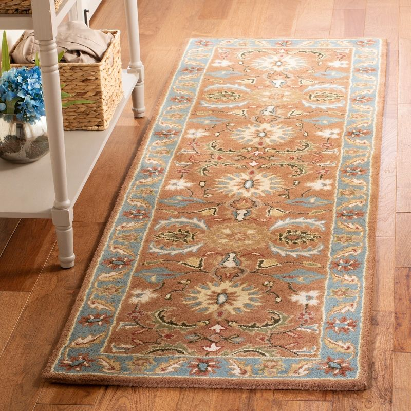 Heritage HG968 Handmade Accent Rug - 2'x3' - Brown/Blue - Safavieh