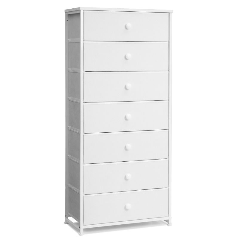 Crestlive Products 7 Drawers dresser for bedroom Chest Furniture Storage Tower Organizer Unit for Bedroom White
