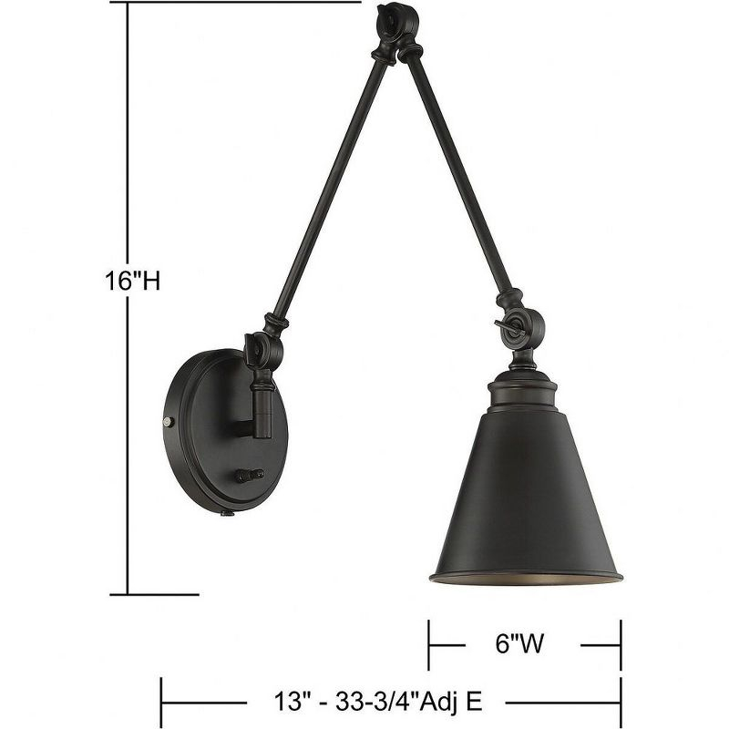 Savoy House Morland 1 - Light Swing Arm Lamp in  Matte Black