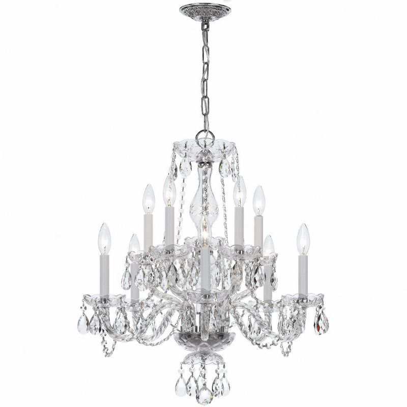 Crystorama Lighting Traditional Crystal 10 - Light Chandelier in  Polished Chrome