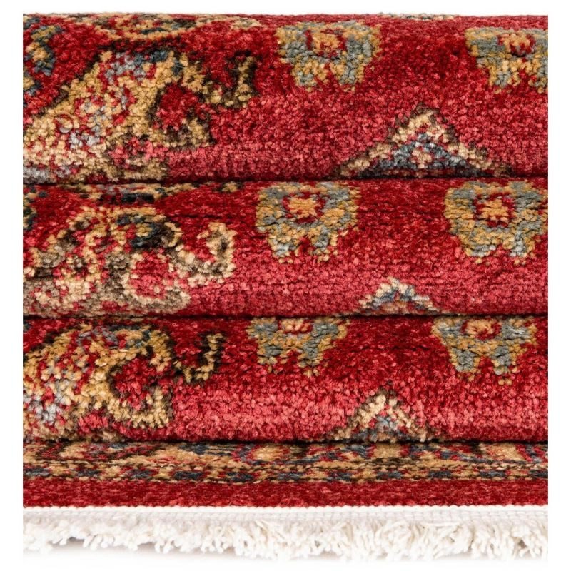 Unique Loom 2' 7 x 7' 1 Runner Red Sahand Philip Area Rug