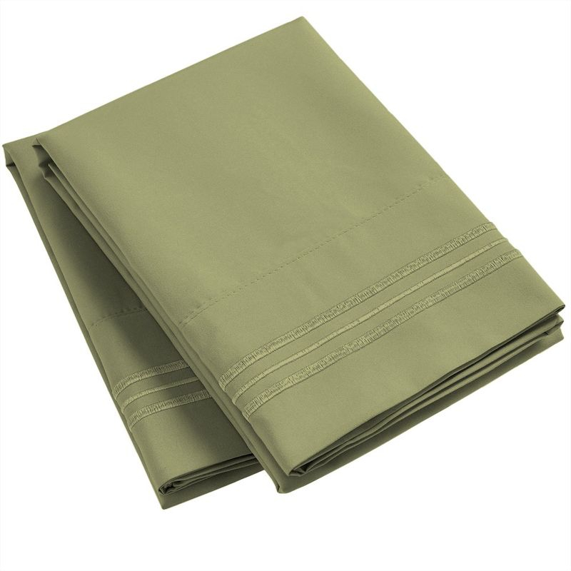 Mellanni Brushed Microfiber Pillowcase Set of 2, King, Sage