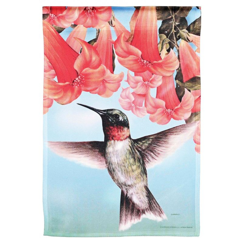 Dicksons Magnolia Garden Hummingbird Floral Pink 44 x 30 Polyester Outdoor Garden Flag