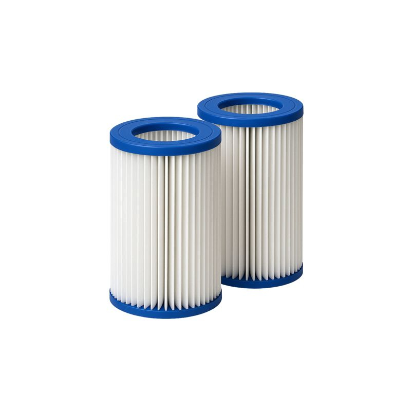 Nispira Pool Filter Replacement for Bestway Flowclear Hot Tubs Type II Cartridge Lay Z Spa Filter Pump 58094 530-800 Gal. | Pack of 2