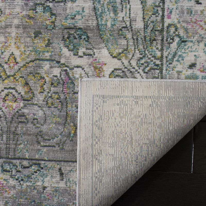 Mystique MYS925 Power Loomed Area Rug Grey / Multi 6' X 9' - Safavieh.