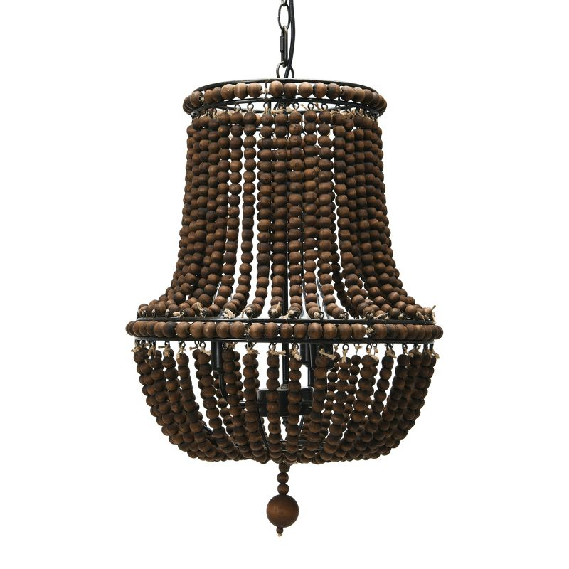 Storied Home Draped Wood Bead Chandelier