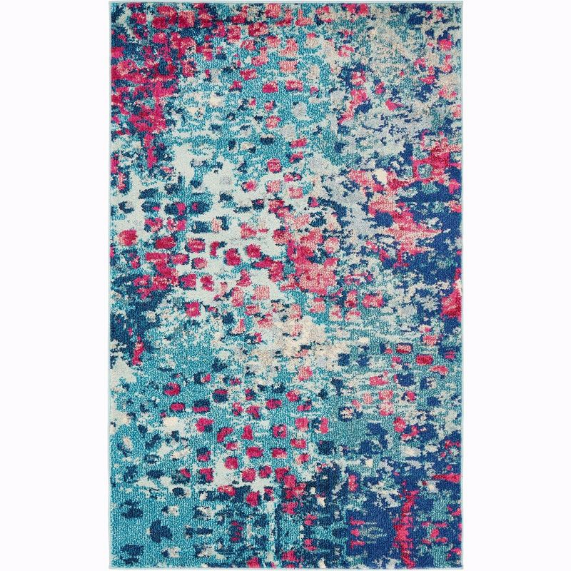 Unique Loom 3' 3 x 5' 3 Jardin Ivy Blue Area Rug