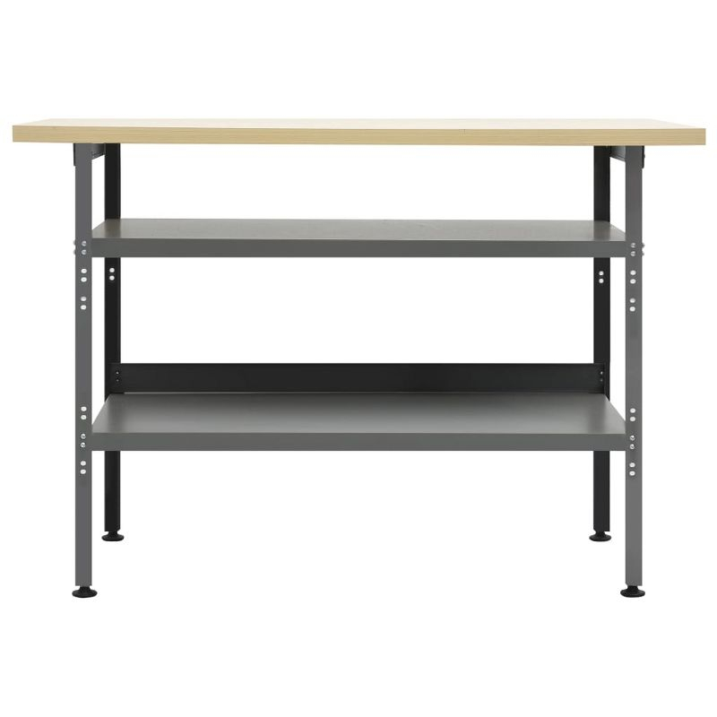 vidaXL Workbench Gray 47.2"x23.6"x33.5" Steel