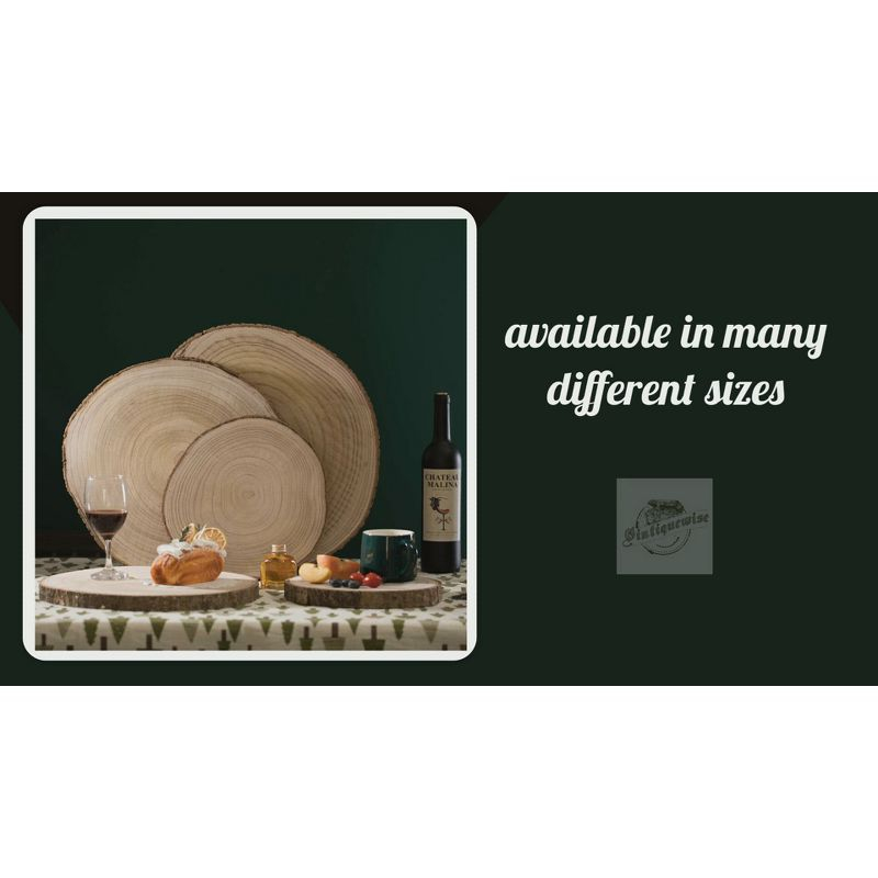 Vintiquewise Barky Natural Wood Slabs Rustic Ornament Slice Tray Table Charger -Approximately  12 Inch Dia