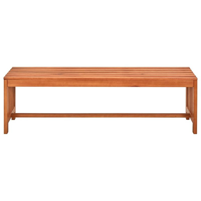 vidaXL Patio Bench 51.2 in. Solid Eucalyptus Wood