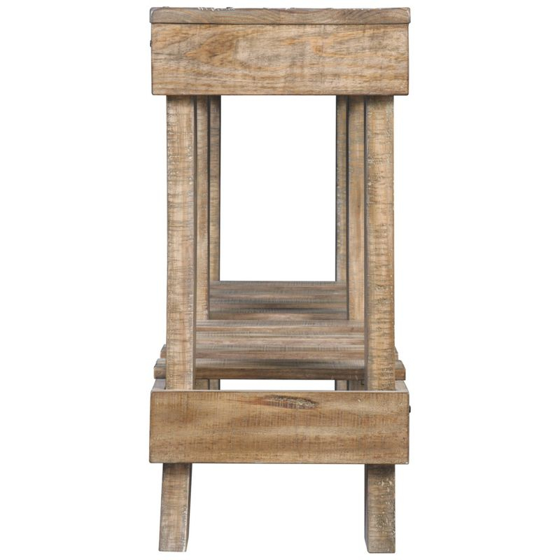 Susandeer Sofa and Console Table Brown - Signature Design by Ashley: Modern Entryway, Open Shelf Storage